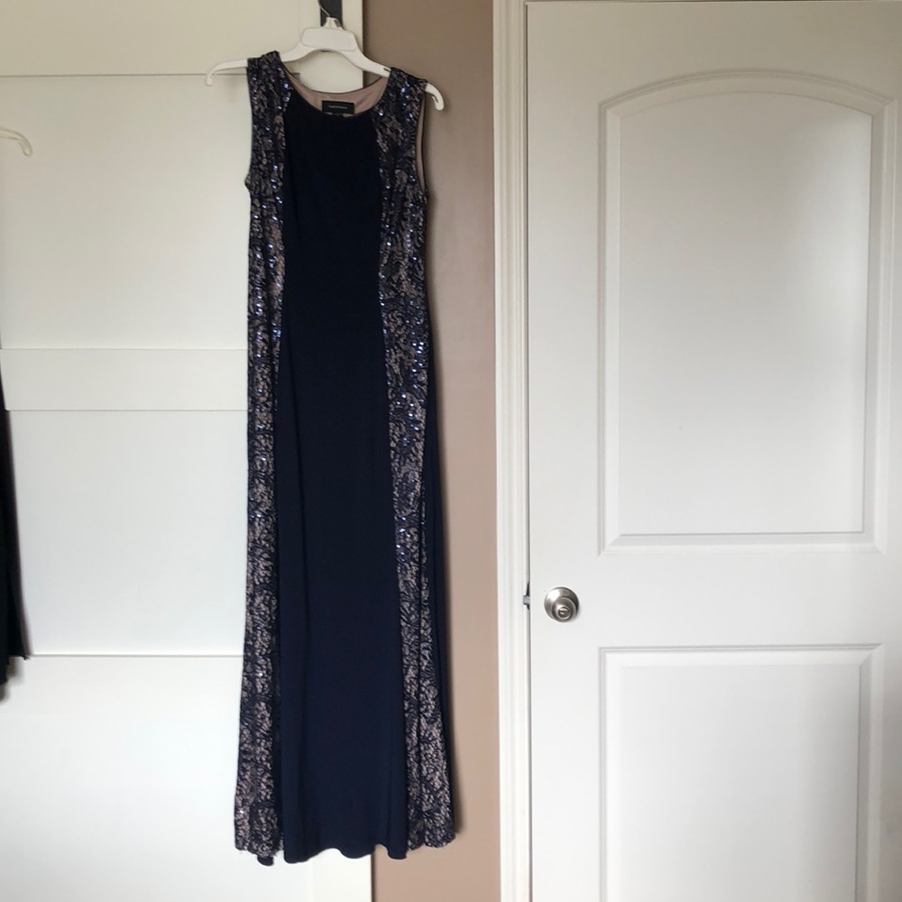 Formal Navy Blue Dress, Size 8
